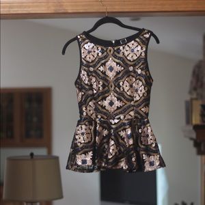 Windsor sequin peplum top